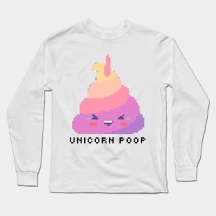 Unicorn poop pixel Long Sleeve T-Shirt